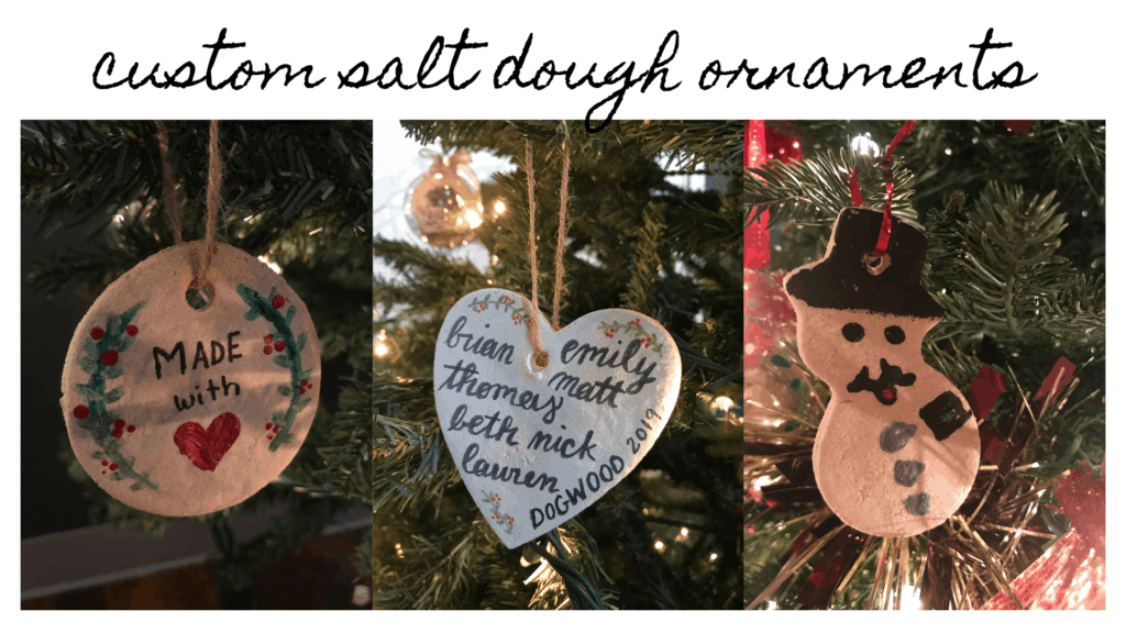 custom salt dough christmas ornaments