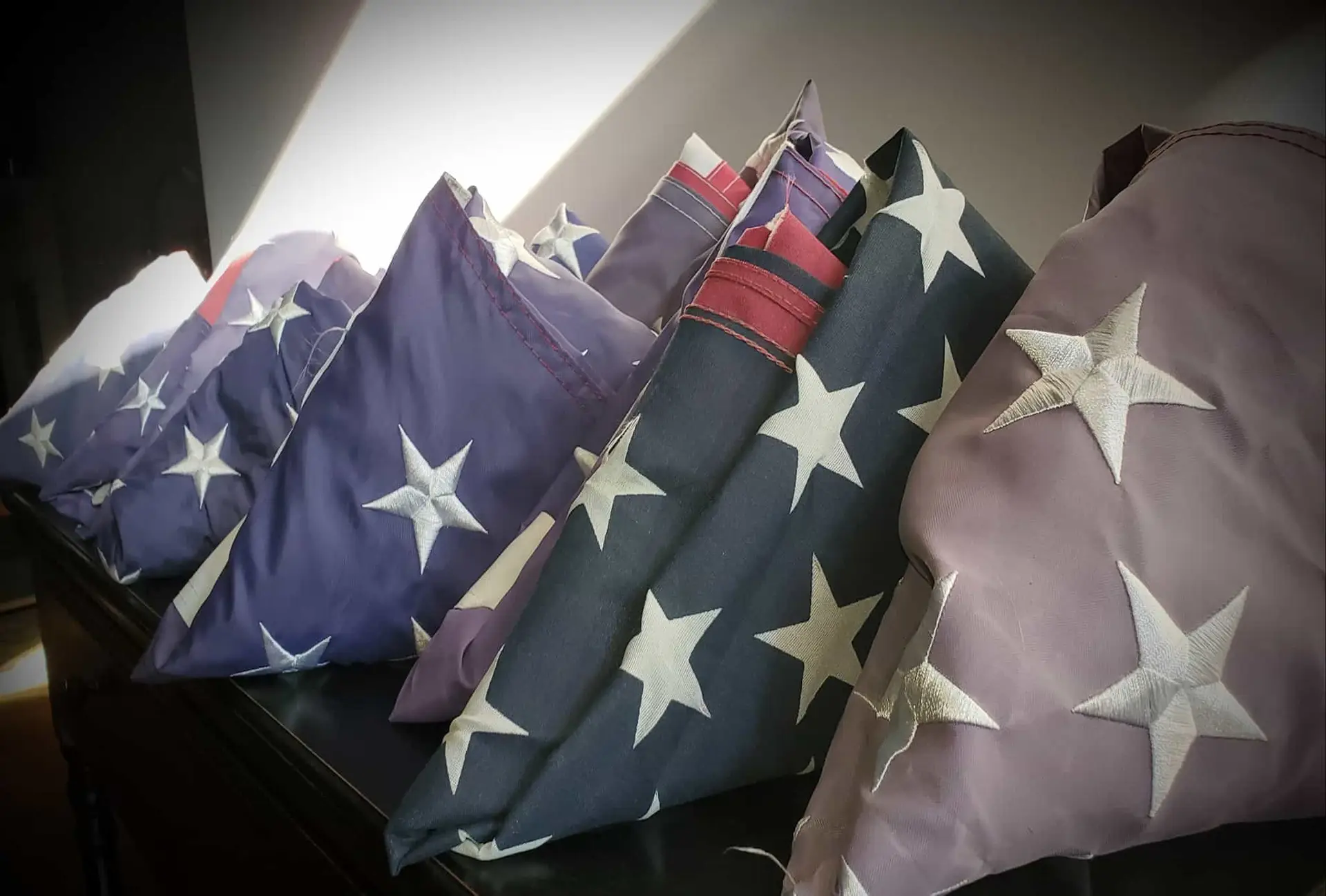 old American flags