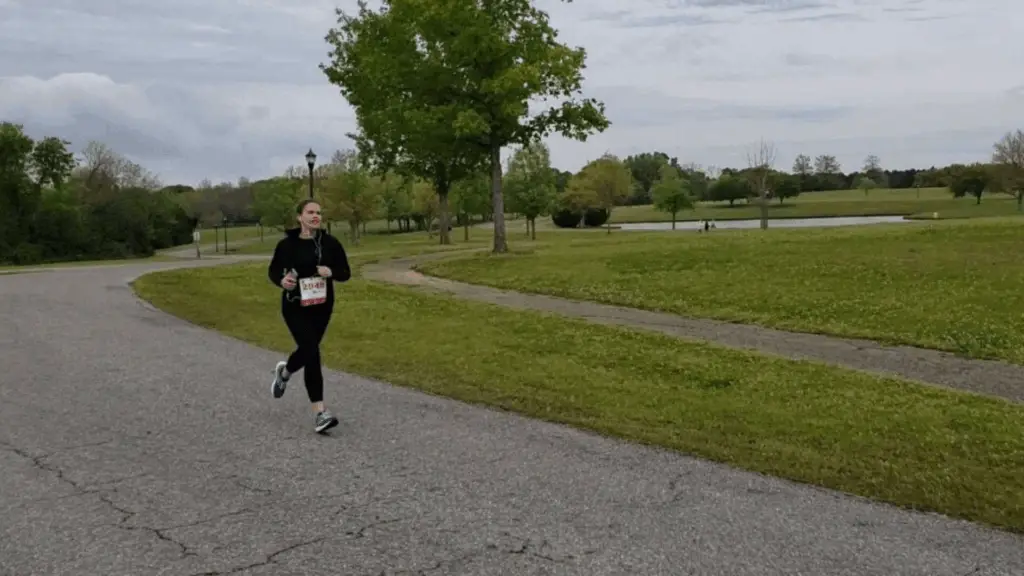 Miranda on her training run