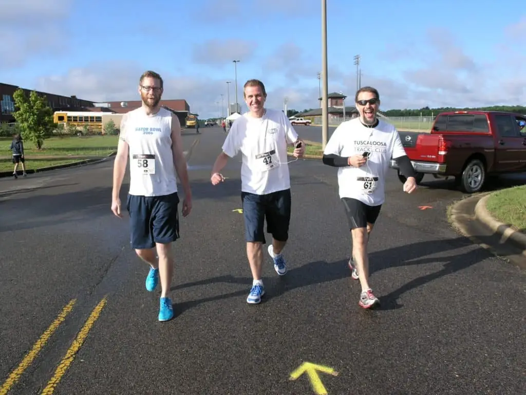 3 men walking