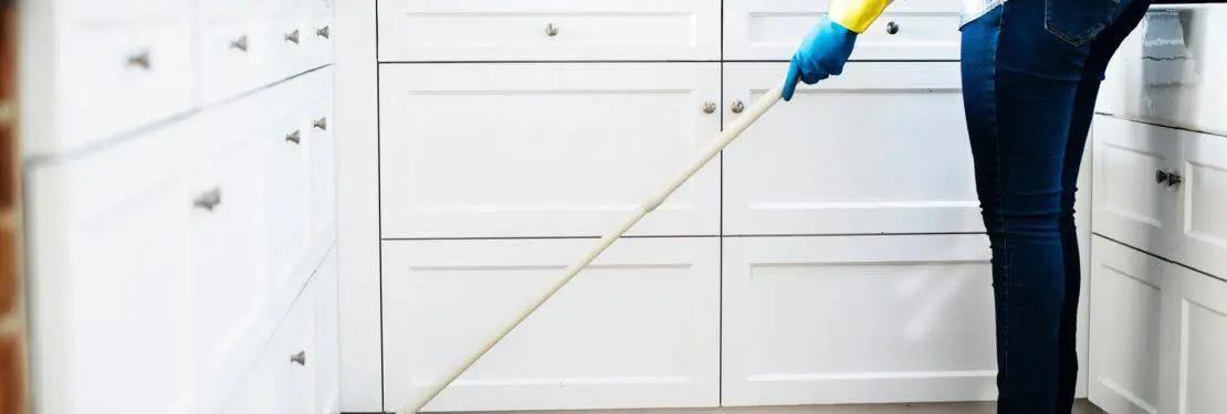 a woman spring cleaning her house