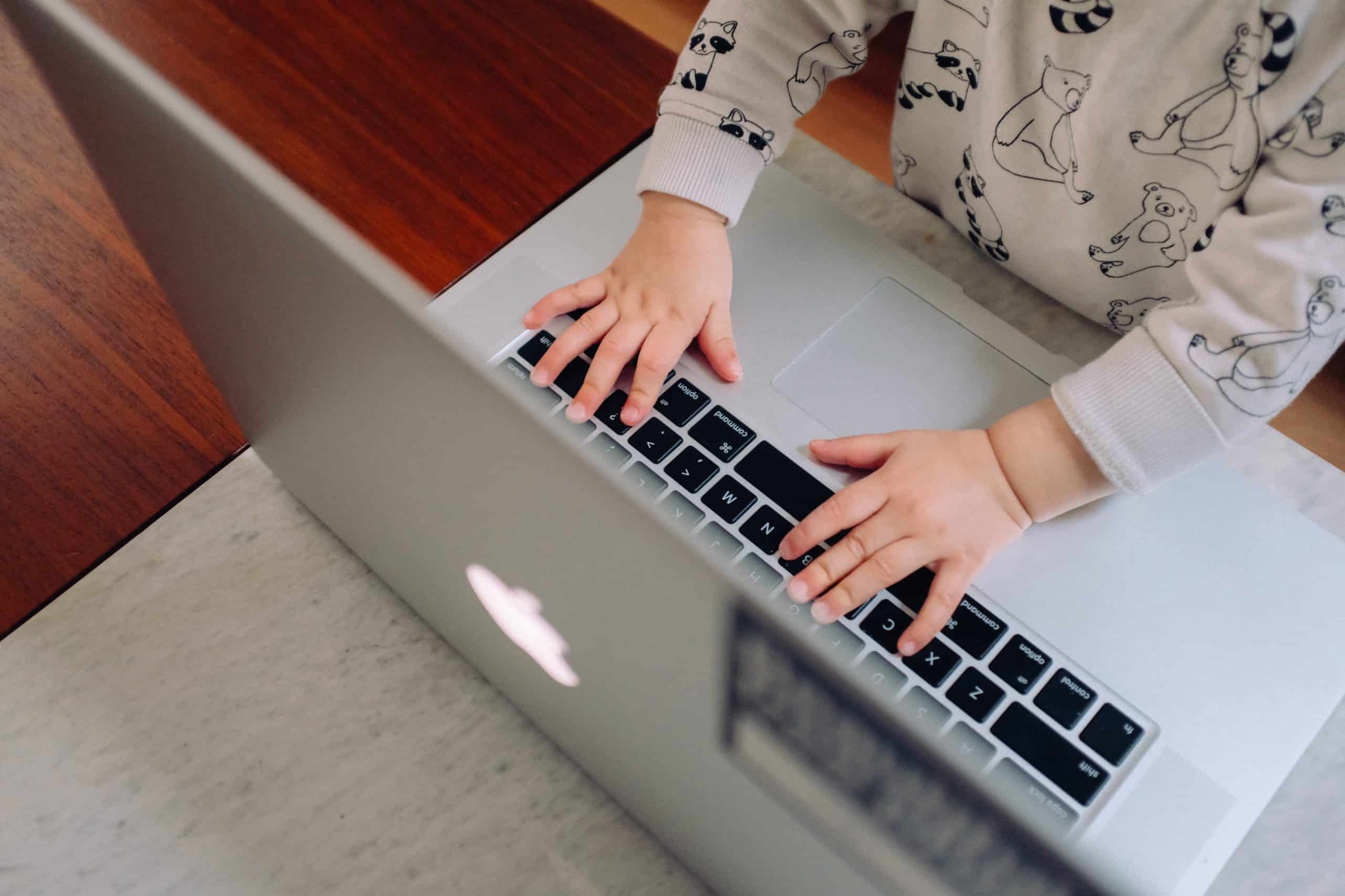 child on laptop