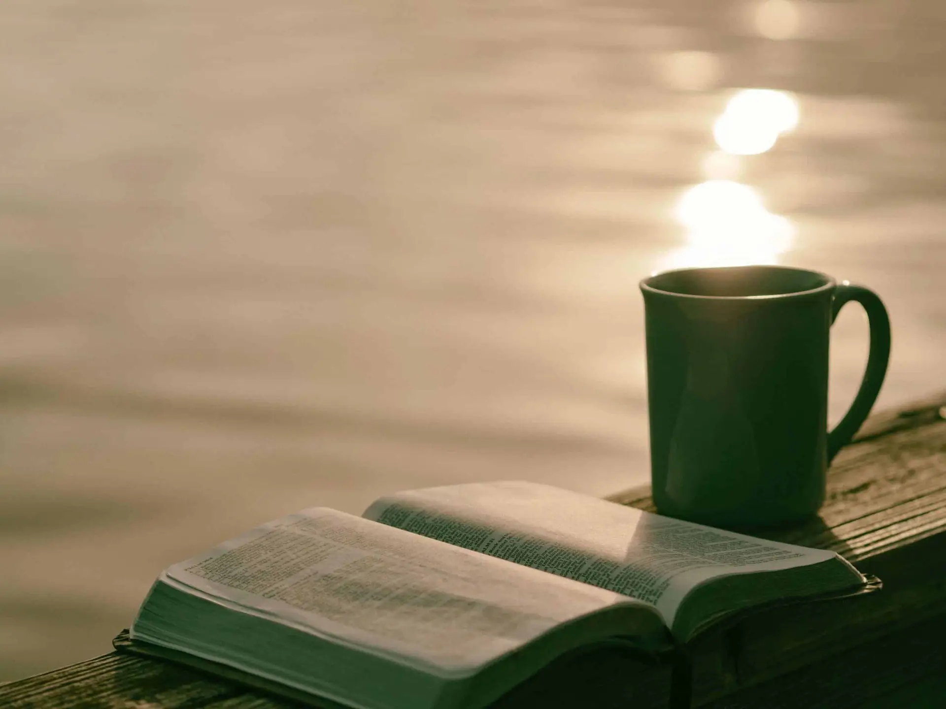 Bible and Coffee Cup