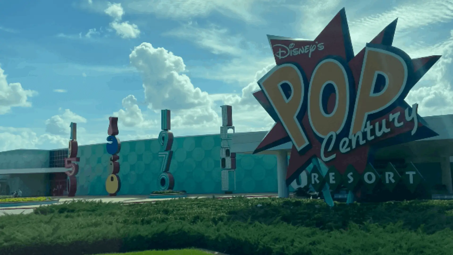 sign for disney world's pop century resort