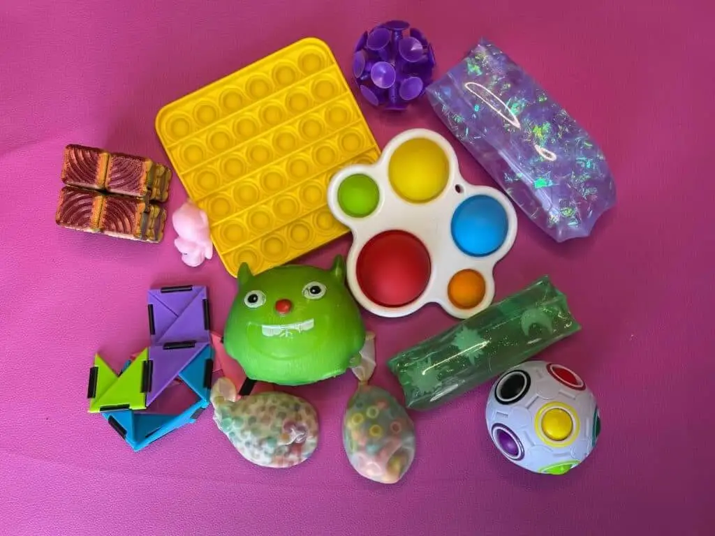 assorted fidget toys