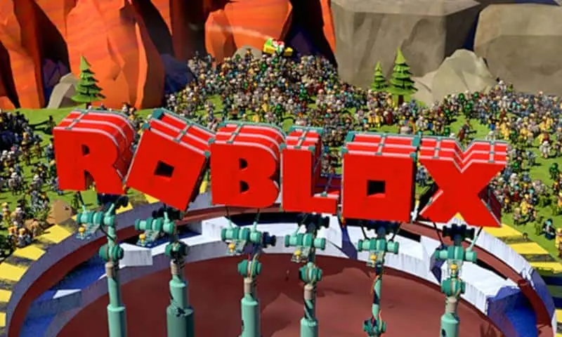 roblox logo graphic within game