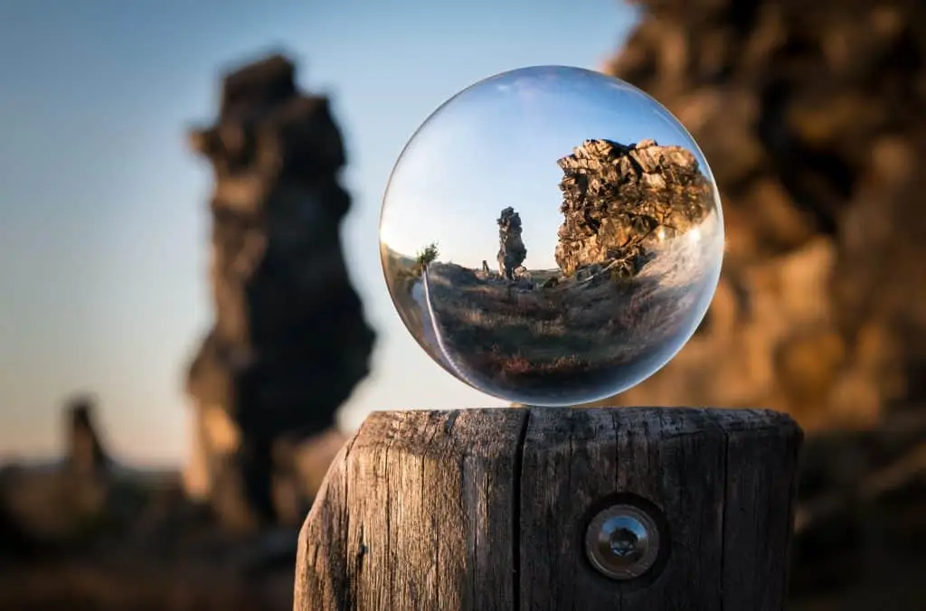 glass ball perspective 