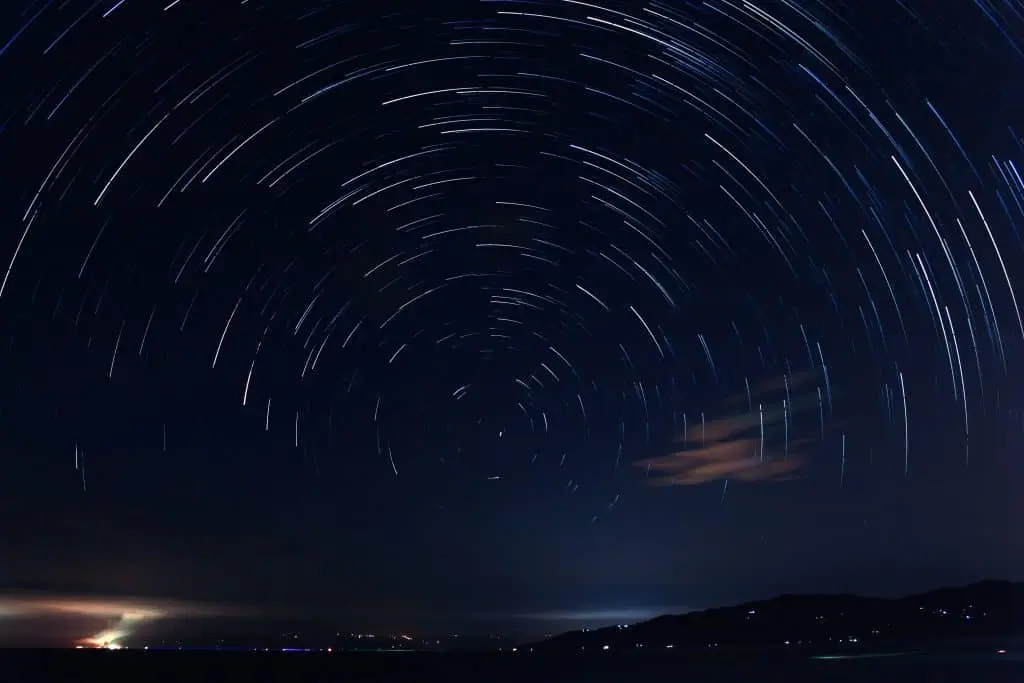 timelapse of stars on night sky